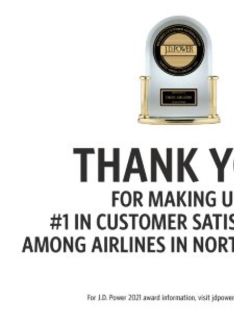 Delta earns J.D. Power No. 1 airline ranking